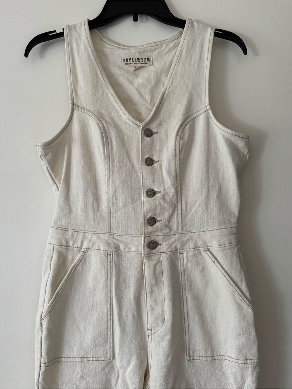 Idyllwind Cream Button-Front Jumpsuit